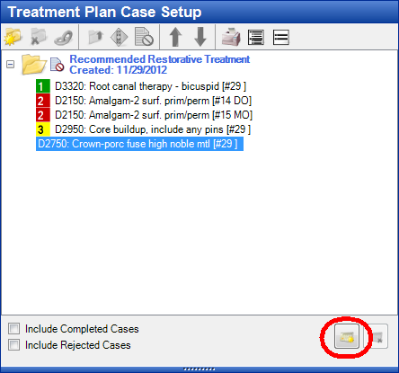 Treatment Plan Case Setup