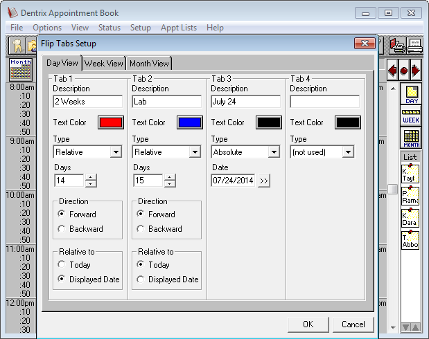 Flip Tabs Setup