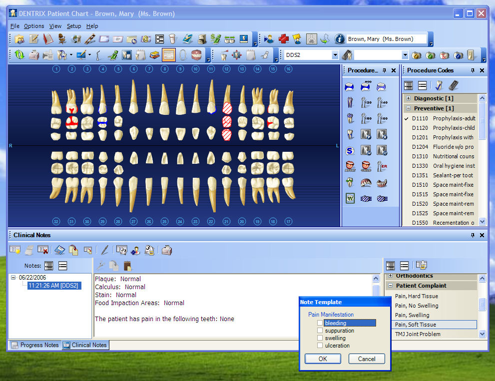 Dentrix Patient Chart